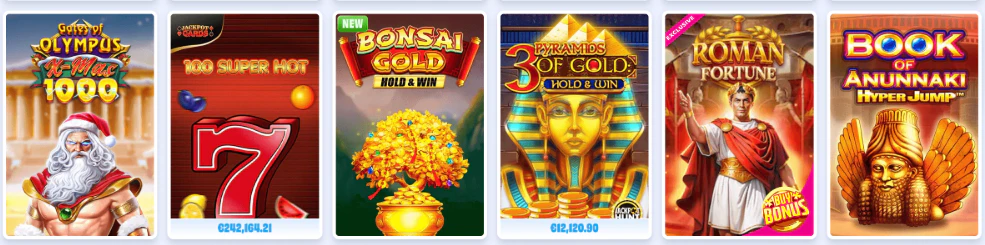 Oferta de slots online y máquinas tragamonedas disponible en Onlyspins Casino